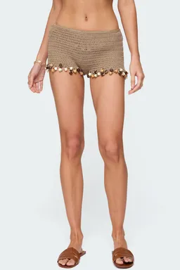 Kairi short crochet con cuentas de Edikted en Shorts para argentina