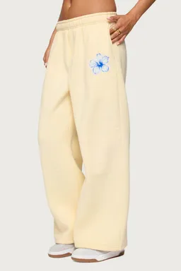 Pantalón felpa floral tropical de Edikted en Pantalones para argentina