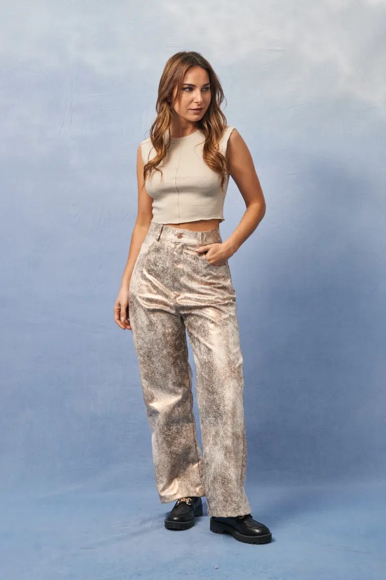 Pantalón de corte recto con estampado exclusivo de última tendencia de Apricot en Pantalones para argentina