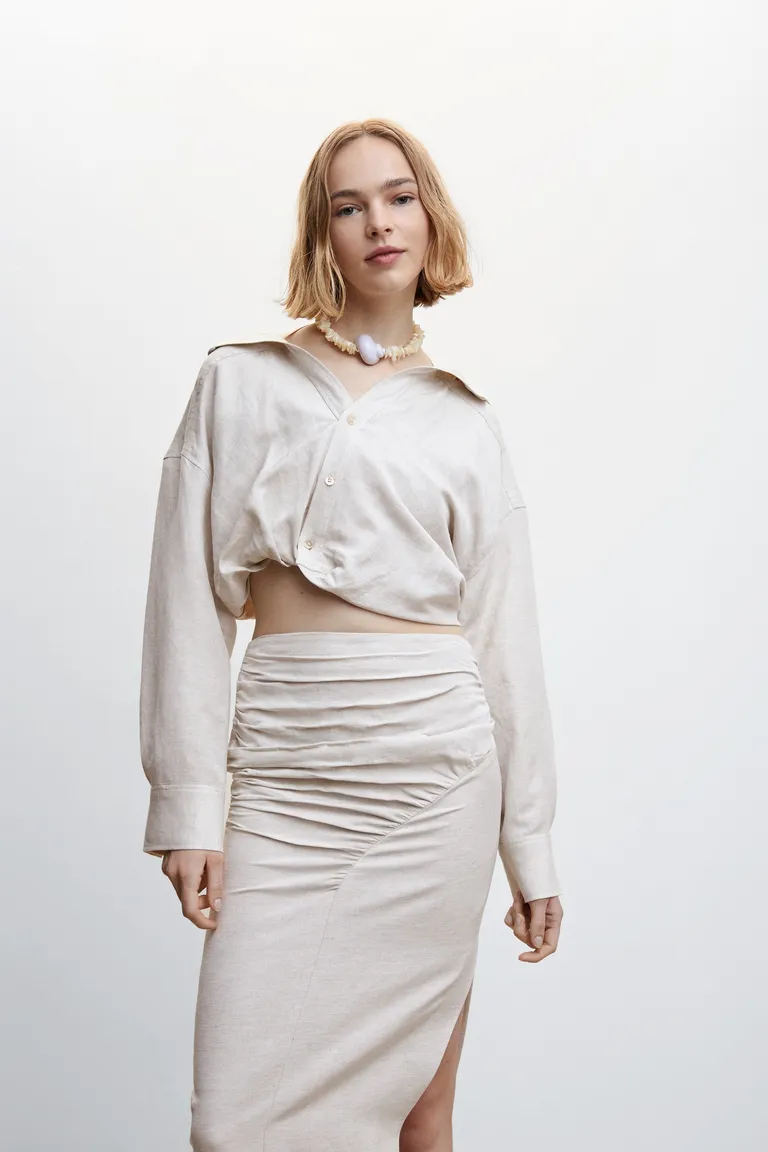 Camisa crop abullonada de Mango en Camisas para argentina