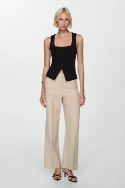 Pantalón recto con pinzas de Mango en Pantalones para argentina