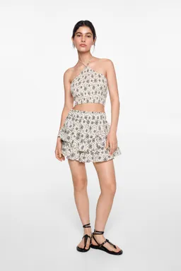 Top fruncido con estampa de Mango Teen en Tops para argentina