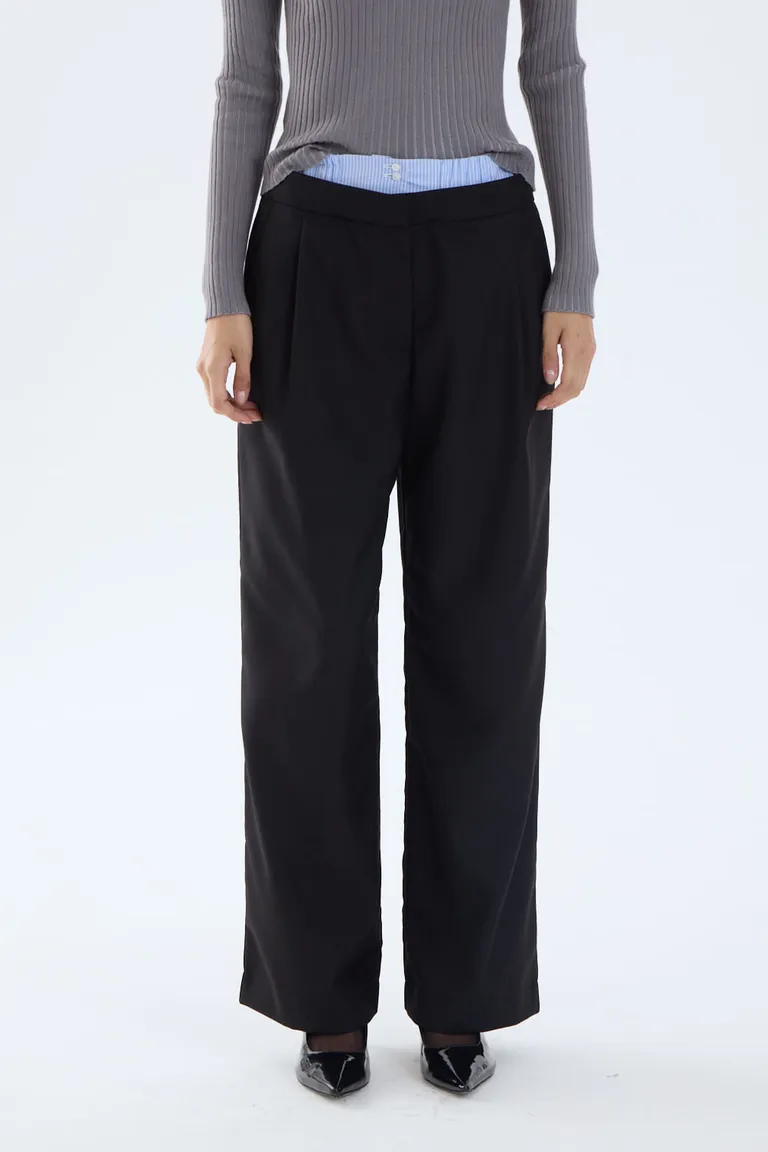 Pantalón sastrero de tiro medio con piernas anchas y cintura estilo sastrero de Portsaid en Pantalones para argentina