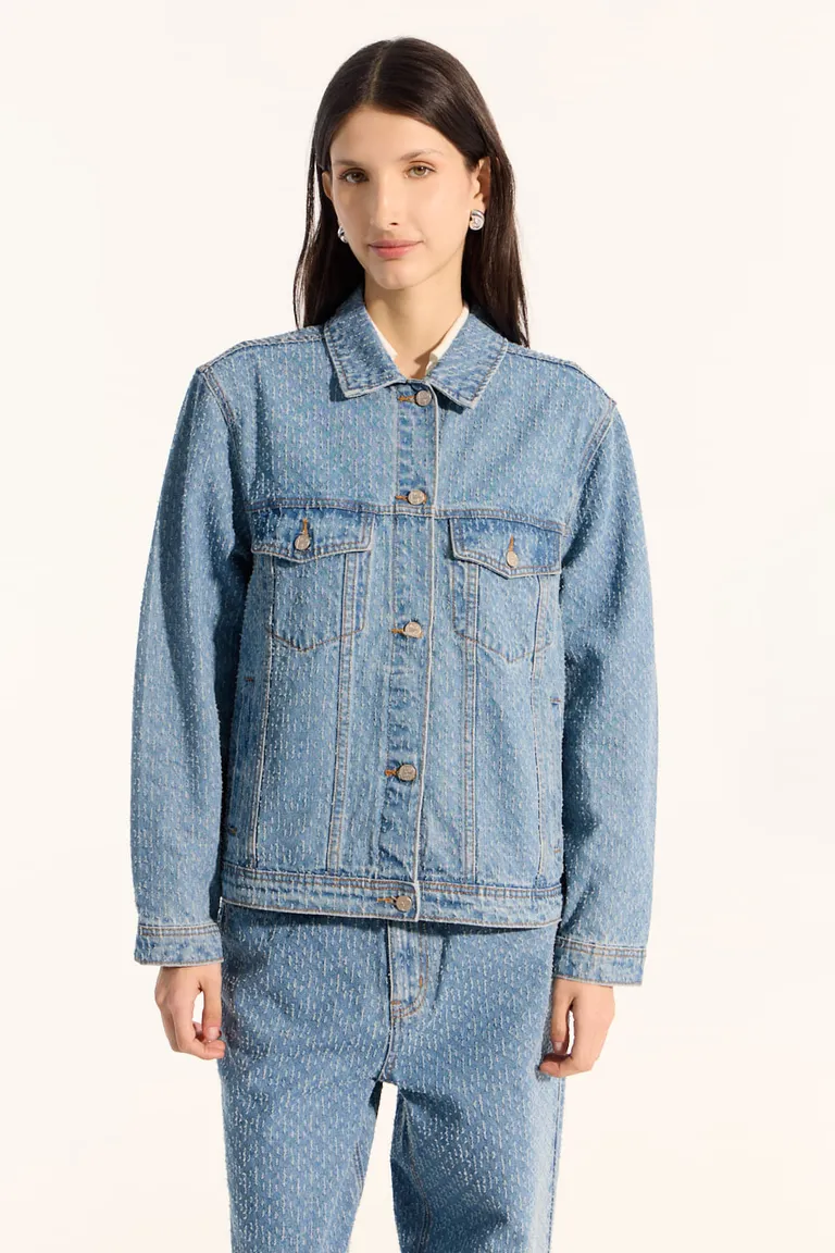 Campera de denim de diseño regular y detalles prácticos para un estilo casual y moderno de Portsaid en Chaquetas para argentina