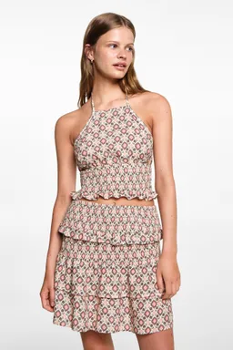 Falda con volantes estampada de Mango Teen en Faldas para argentina