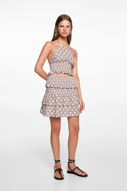 Falda con volantes estampada de Mango Teen en Faldas para argentina
