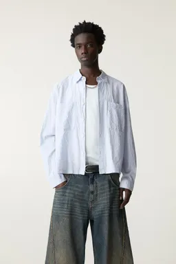 Camisa cuadros arrugada de Pull&Bear en Camisas para argentina