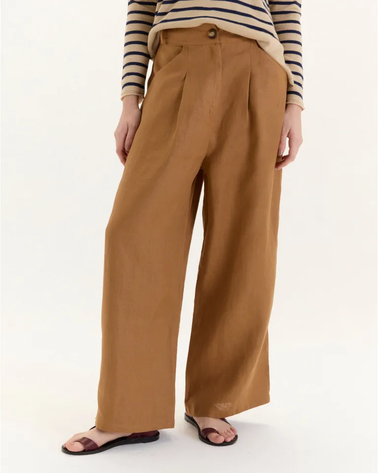 Pantalón regular de cintura elástica y cierre invisible lateral de Blue Sheep en Pantalones para argentina