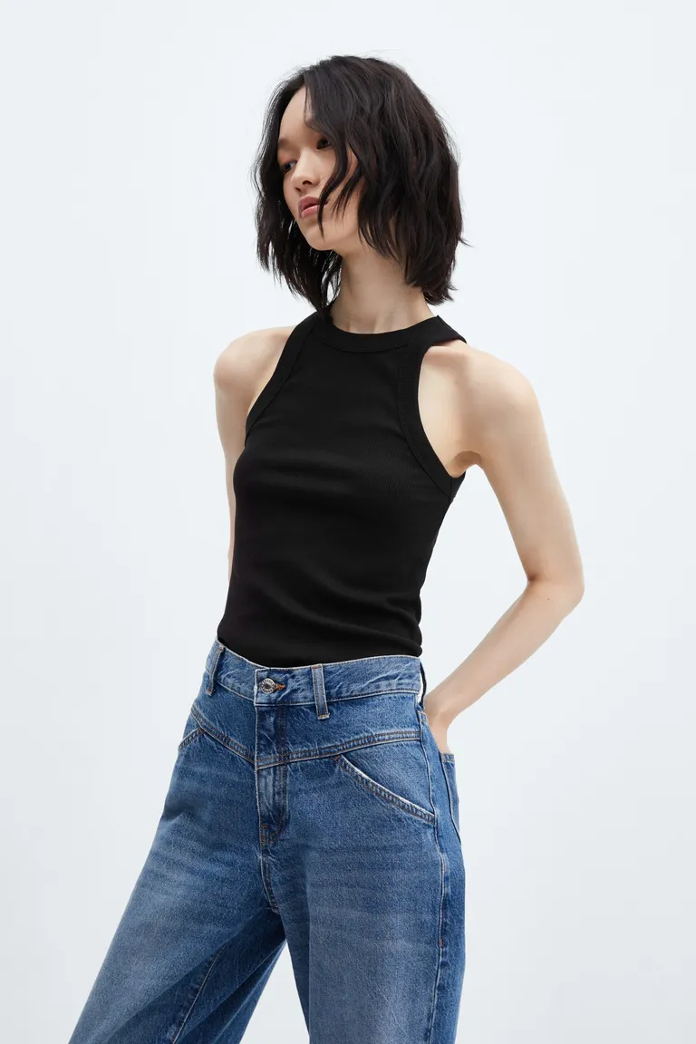 Top canalé algodón de Mango en Tops para argentina