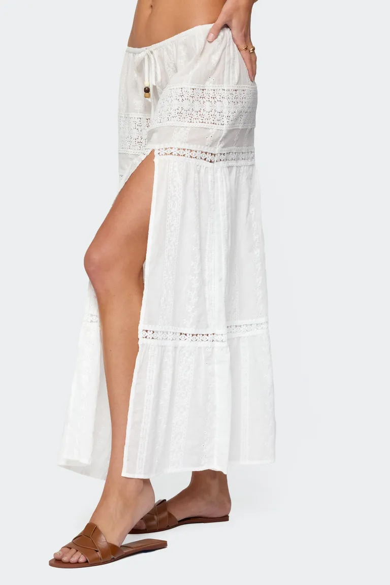 Falda maxi algodón bordado de Edikted en Faldas para argentina