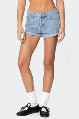 Short jean rylin tiro bajo de Edikted en Shorts para argentina