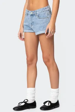 Short jean rylin tiro bajo de Edikted en Shorts para argentina