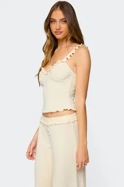 Musculosa posy volados pointelle de Edikted en Pijamas y Sleepwear para argentina
