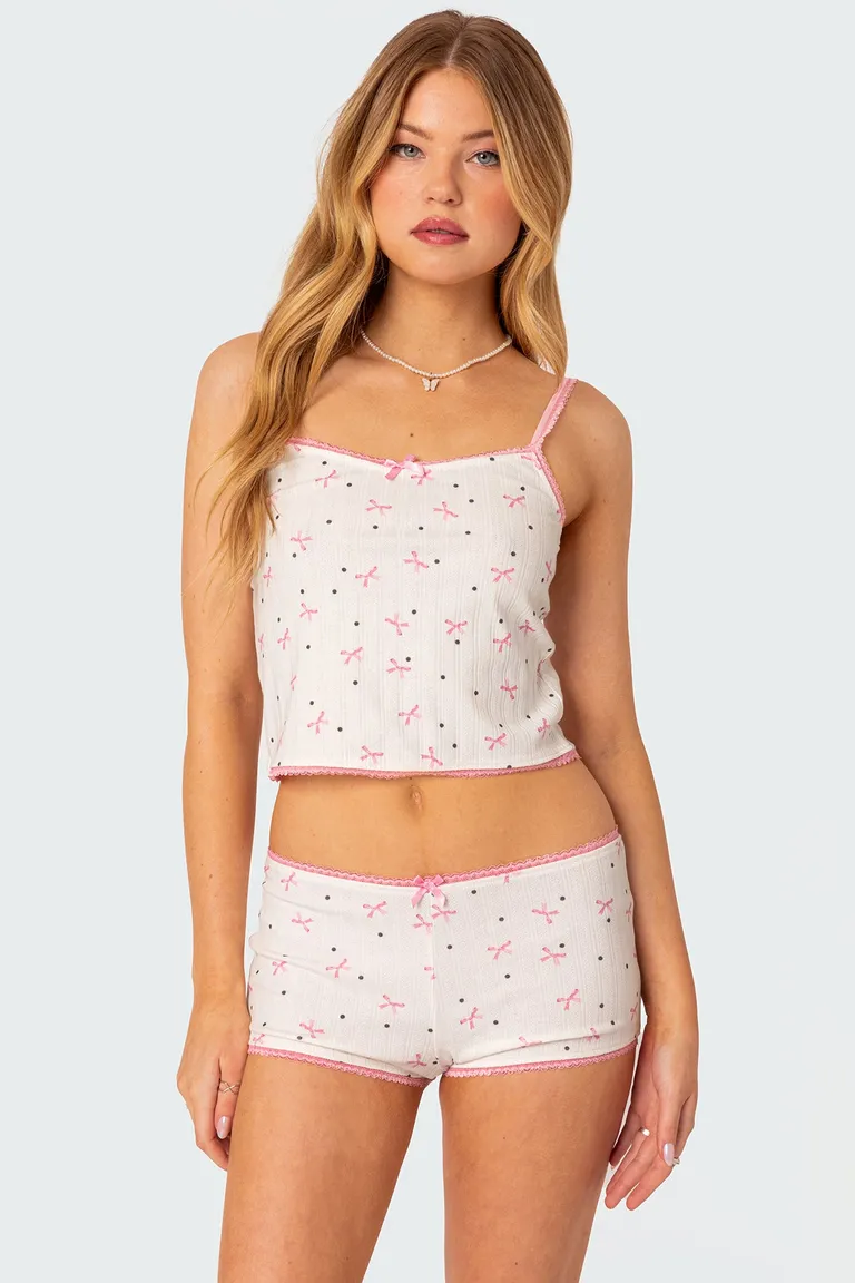 Musculosa estampada pointelle de Edikted en Tops para argentina