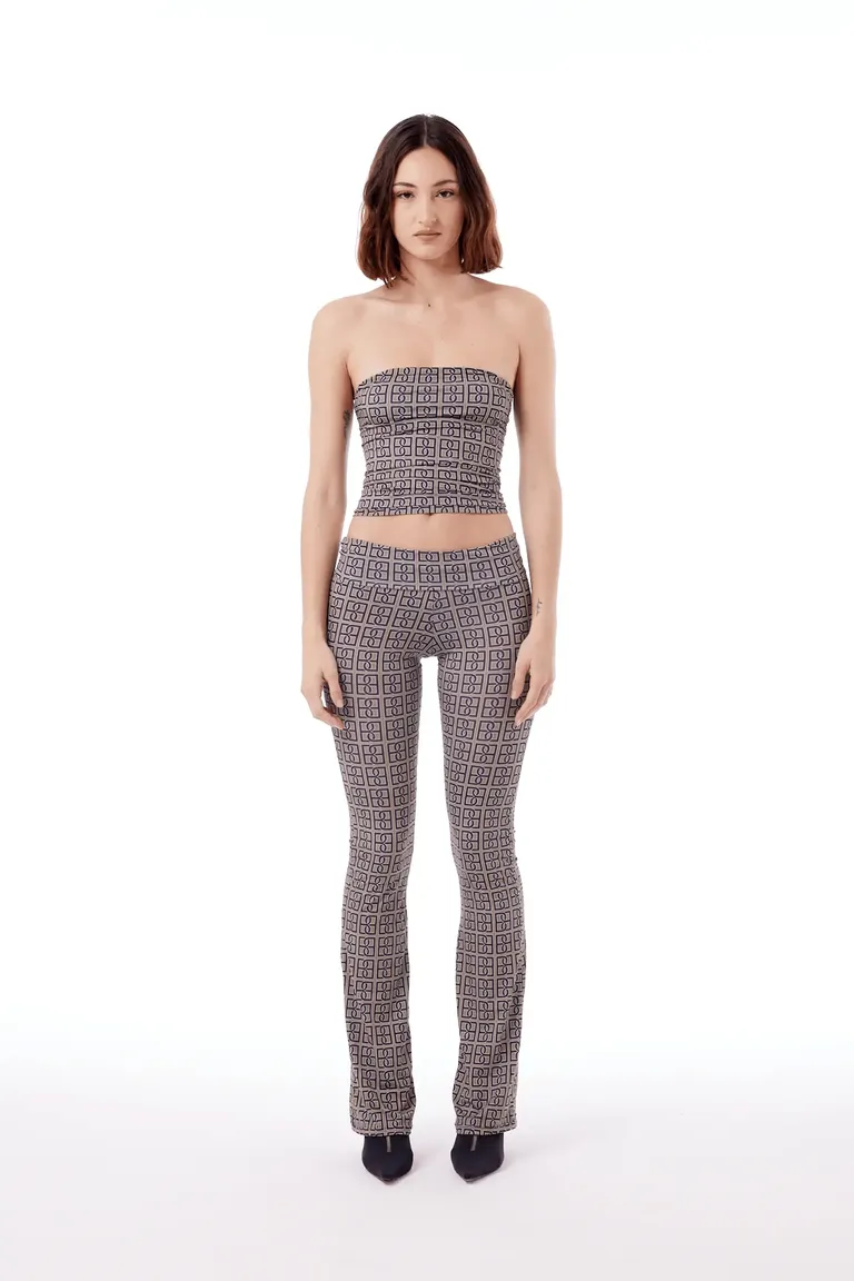 Conjunto de top y pantalón bootcut con estampado para mujer de Black Mamba en Pantalones para argentina