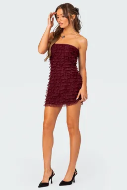 Mini vestido con volantes rinna de Edikted en Vestidos para argentina