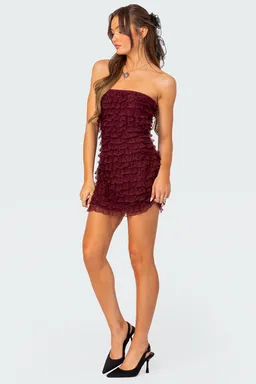Mini vestido con volantes rinna de Edikted en Vestidos para argentina