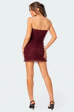 Mini vestido con volantes rinna de Edikted en Vestidos para argentina