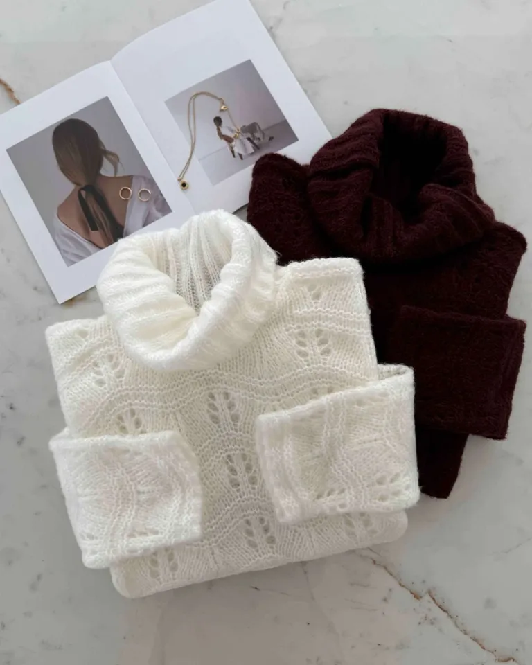 Suéter de frizz con diseño ondulado para un estilo refinado y abrigado de Hesed en Buzos y Sweaters para argentina