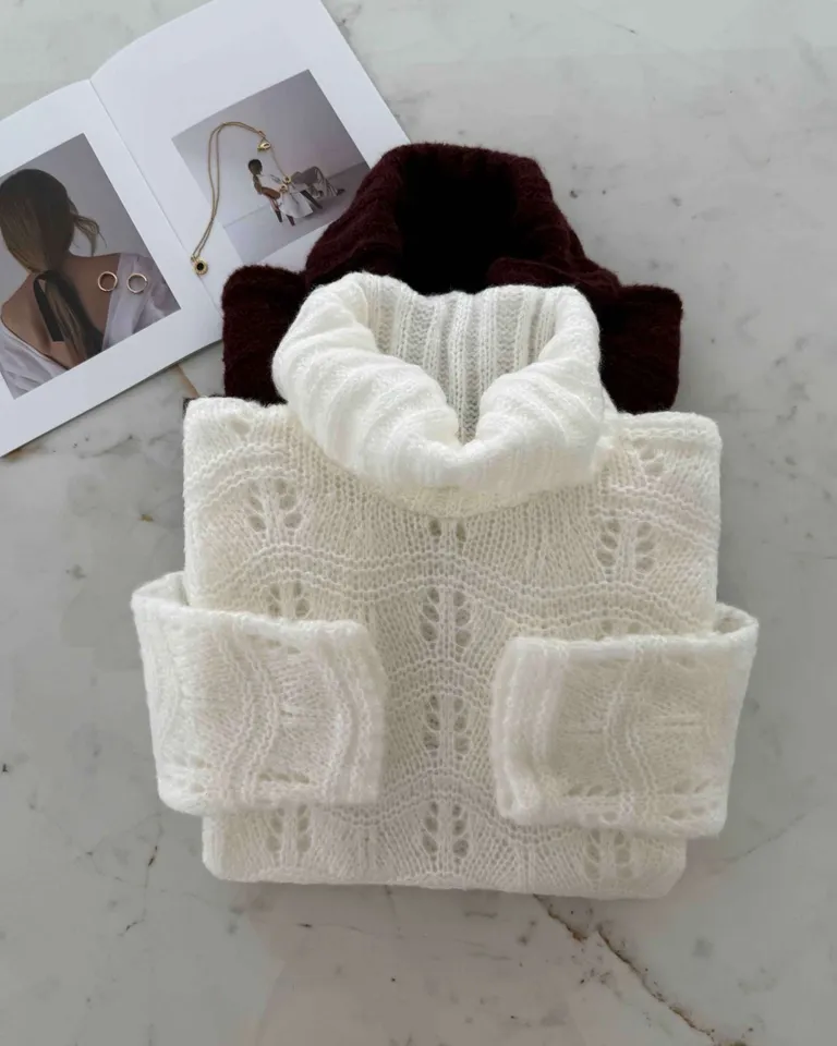 Suéter de frizz con diseño ondulado para un estilo refinado y abrigado de Hesed en Buzos y Sweaters para argentina