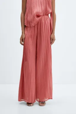 Pantalón wideleg plisado de Mango en Pantalones para argentina