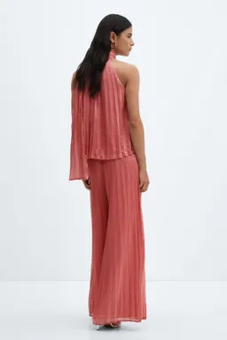 Pantalón wideleg plisado de Mango en Pantalones para argentina