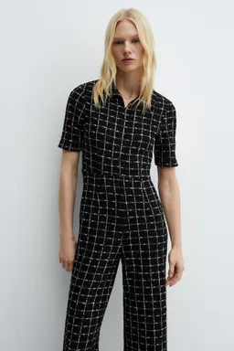 Mono tweed manga corta de Mango en Monos para argentina