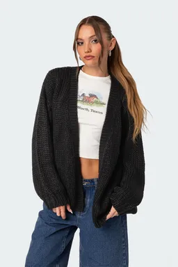 Cardigan anina tejido oversized de Edikted en Buzos y Sweaters para argentina