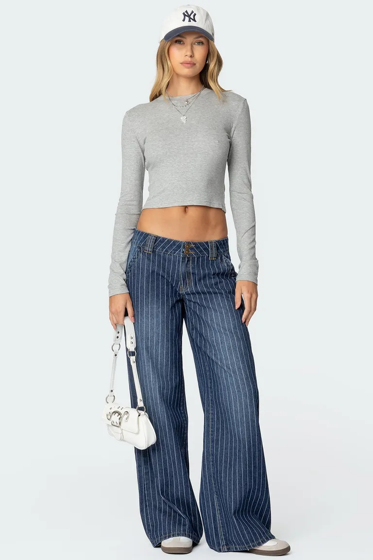 Jeans cory tiro bajo rayas de Edikted en Pantalones para argentina