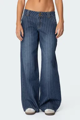 Jeans cory tiro bajo rayas de Edikted en Pantalones para argentina
