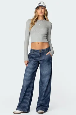 Jeans cory tiro bajo rayas de Edikted en Pantalones para argentina