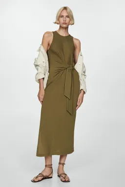 Vestido punto con lazo de Mango en Vestidos para argentina