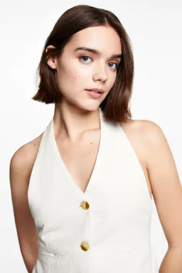 Chaleco halter lino de Mango Teen en Chalecos para argentina