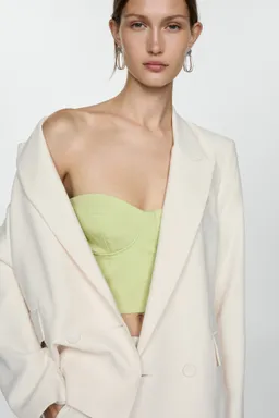 Top crop palabra honor de Mango en Tops para argentina