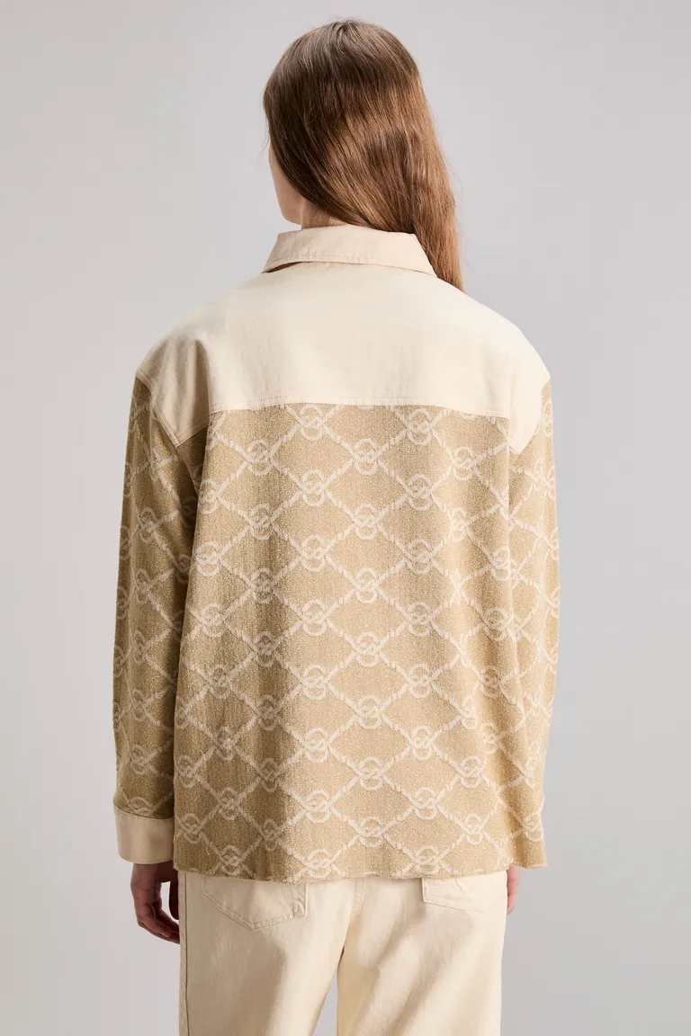 Chaqueta oversize de diseño exclusivo en tejido jacquard con aplicaciones de bull de Kosiuko en Chaquetas para argentina