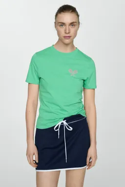 Remera algodón mensaje estampado de Mango en Remeras para argentina