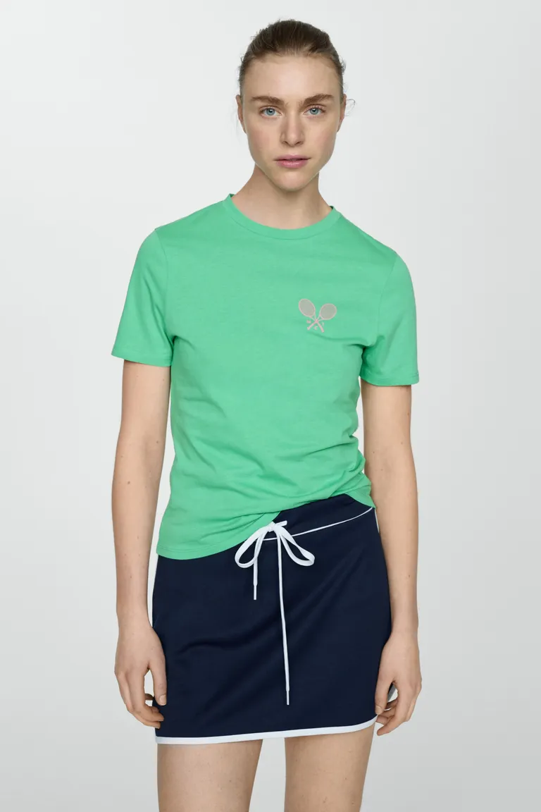 Remera algodón mensaje estampado de Mango en Remeras para argentina