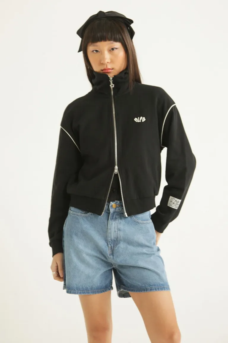 Buzo de algodón con detalles especiales y cierre de doble camino de Las Pepas en Buzos y Sweaters para argentina