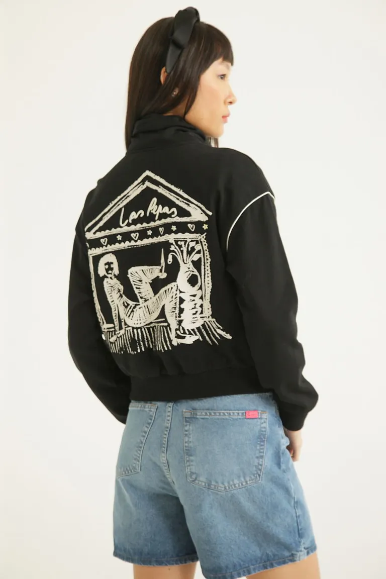 Buzo de algodón con detalles especiales y cierre de doble camino de Las Pepas en Buzos y Sweaters para argentina