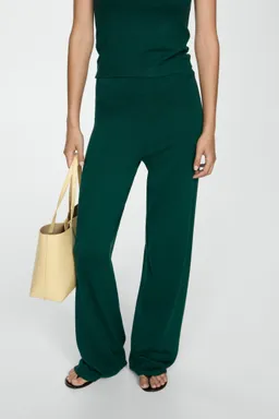 Pantalón punto wideleg de Mango en Pantalones para argentina