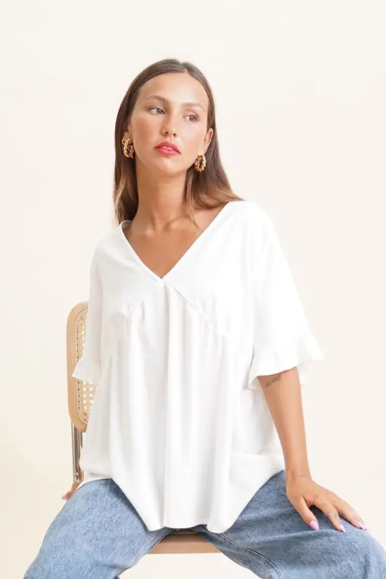 Blusa Cuello V de Hesed en Blusas para argentina