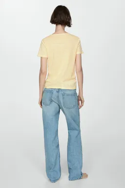 Camiseta lino manga corta de Mango en Remeras para argentina