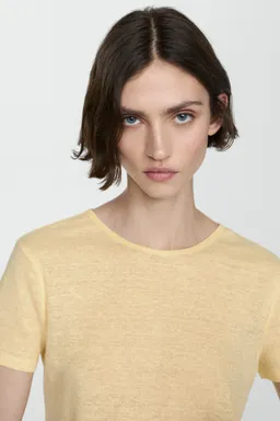 Camiseta lino manga corta de Mango en Remeras para argentina