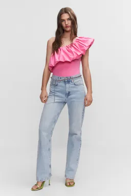 Body algodón con volante de Mango en Tops para argentina