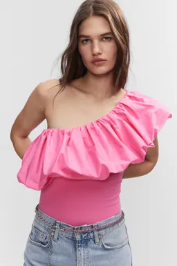 Body algodón con volante de Mango en Tops para argentina