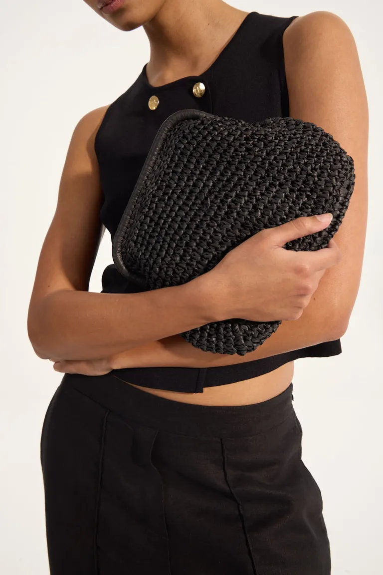 Bolso de Rafia Estilo Bandolera con Correa Regulable de Portsaid en Bolsos y Carteras para argentina