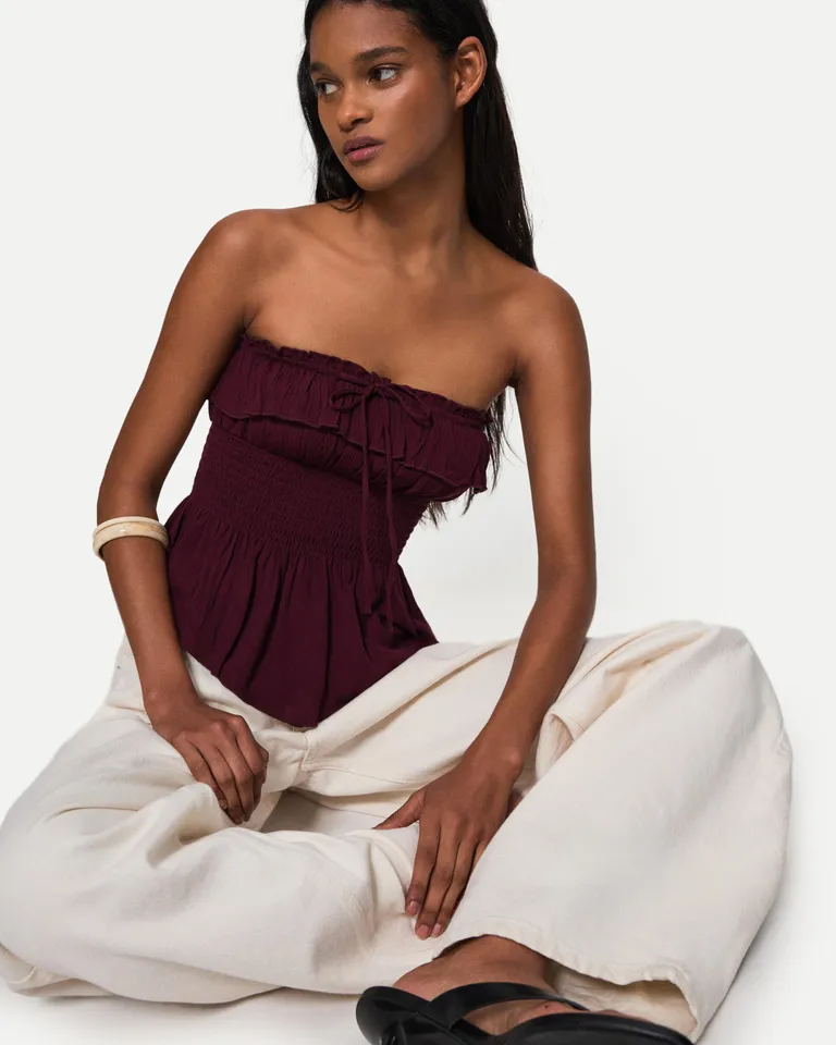 Top bandeau texturizado de Bershka en Tops para argentina