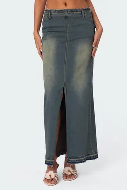 Maxifalda denim lavado lexy de Edikted en Faldas para argentina