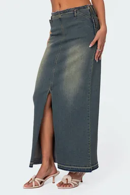 Maxifalda denim lavado lexy de Edikted en Faldas para argentina