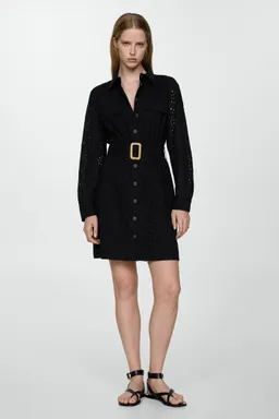 Vestido camisero bordado suizo de Mango en Vestidos para argentina